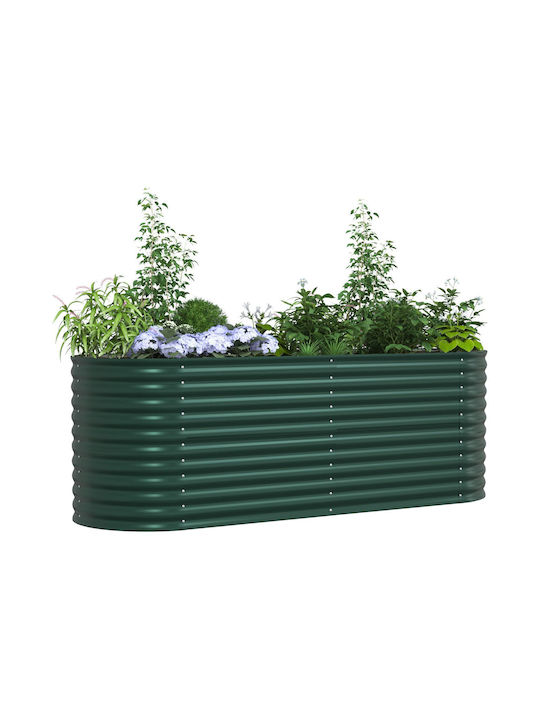 vidaXL Γλάστρα Μεταλλική Πράσινο 240x80x81εκ.