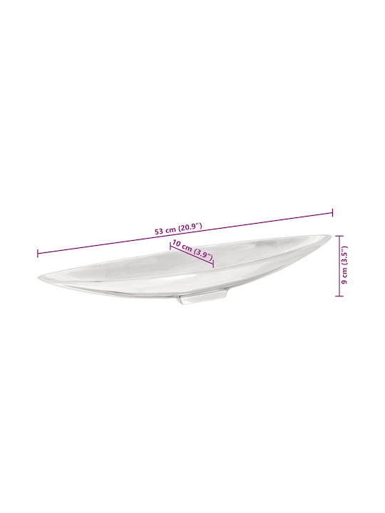 vidaXL Плодова кошница Метал Сребрист 53x10x9бр