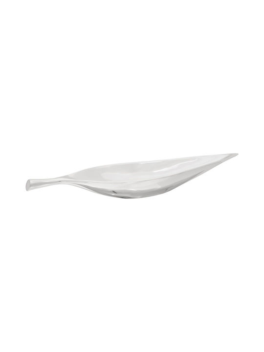 vidaXL Obstschale Metallisch Silber 60x15x8cm