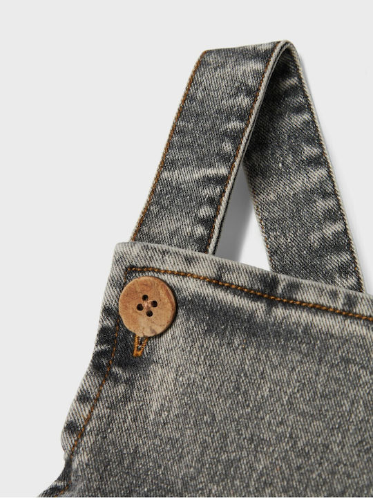Lil' Atelier Παιδική Τζιν Σαλοπέτα Γκρι Grey