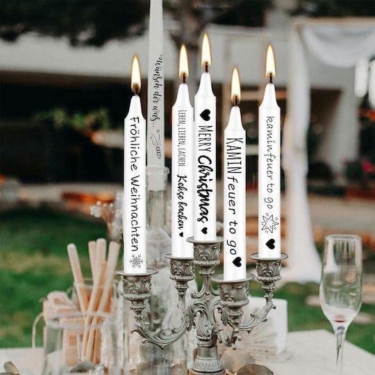 Christmas Candle Sticker Set In German