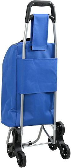 Metallisch Einkaufswagen Klappbar Blau 33x36x30cm