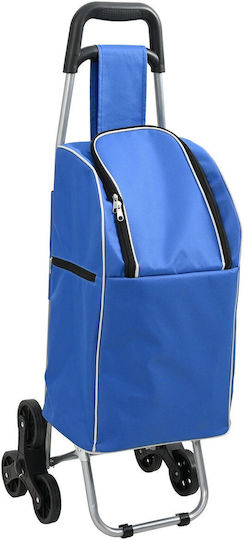 Metallisch Einkaufswagen Klappbar Blau 33x36x30cm