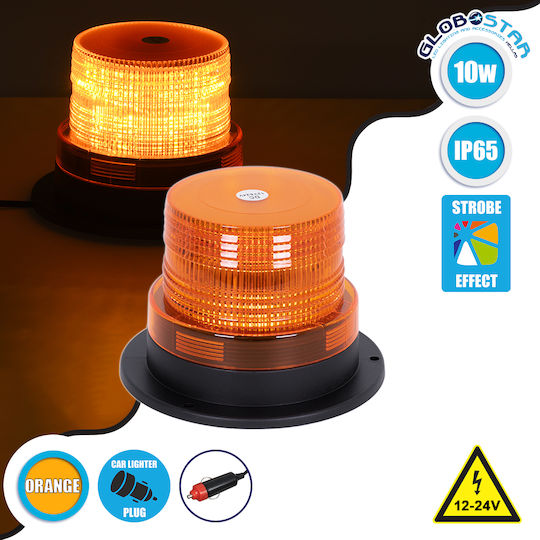 GloboStar Car Beacon LED 12 / 24V Waterproof with Orange Lighting