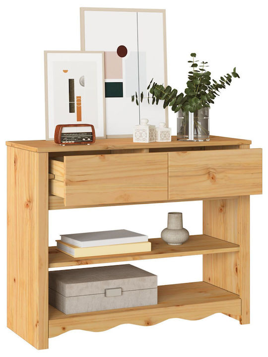 Solid Wood Console Table L89.5xW37xH73cm