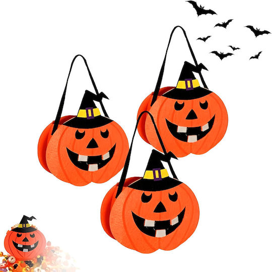 Αποκριάτικη Κολοκύθα Πορτοκαλί για Halloween 3τμχ