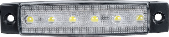 GloboStar Πλευρικό Φώς Όγκου Φορτηγών 10-30V - Λευκό 79900