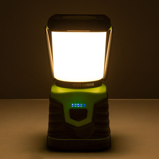 GloboStar Rechargeable Led Lantern for Camping Waterproof with Flashlight 1000lm 10W