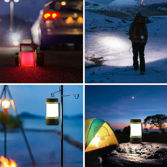 GloboStar Led Rechargeable Lantern for Camping with Flashlight 80lm 10W White