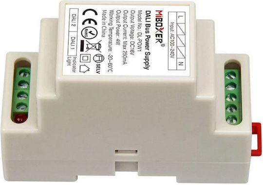 GloboStar DIN Rail Power Supply 16V/4W