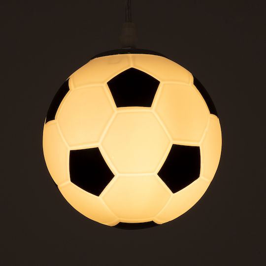 GloboStar Football Einfaches Licht Kinderdeckenleuchte Deckenleuchte mit Fassung E27 Black/White 15x18cm