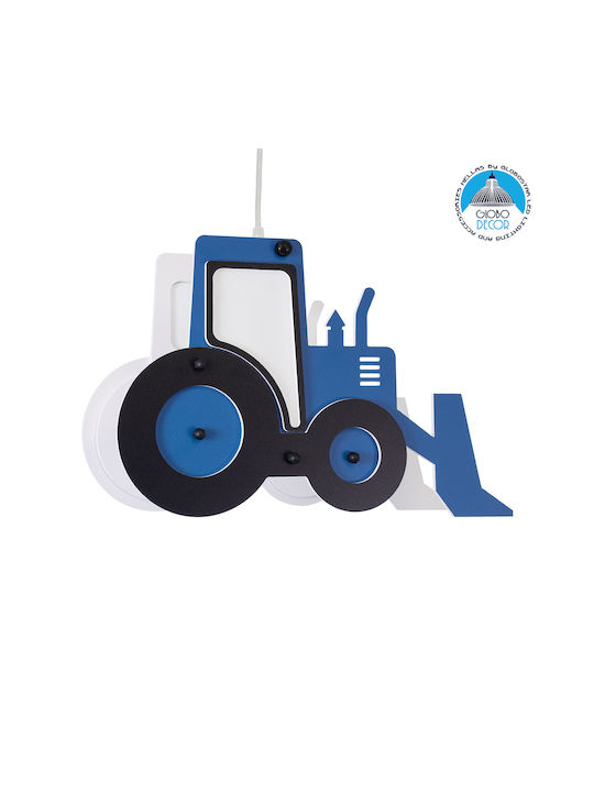 GloboStar Kids Plastic Single Ceiling Light E27 Tractor Blue