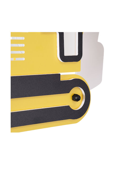 GloboStar Kids Plastic Single Ceiling Light E27 Excavator Yellow 45x27cm