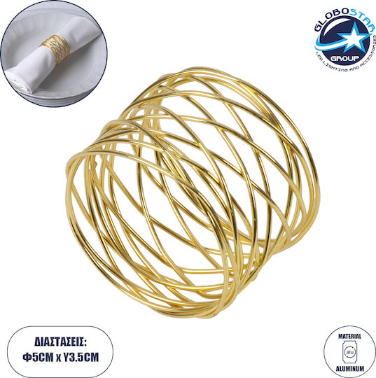 GloboStar Gourmet Napkin Ring Metallic Gold