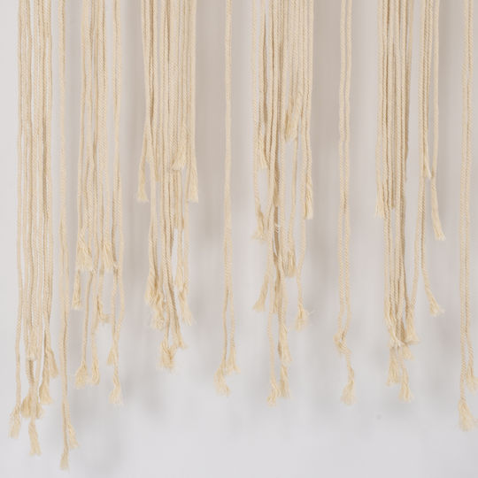 GloboStar Fabric Door Curtain Beige 100x115cm 35503