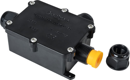 GloboStar Surface Mounted Electrical Box Branching Watertight IP68 in Black Color