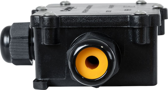GloboStar Surface Mounted Electrical Box Branching Watertight IP68 in Black Color