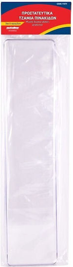 Autoline Car License Plate Glass Protectors Front - Back Plastic 52 x 12cm Transparent 2pcs