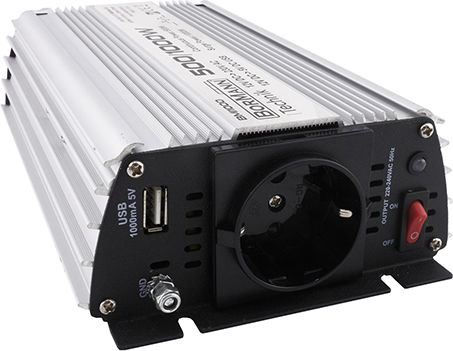 Bormann BMI1010 Invertor Auto 1000W pentru Convertirea 12V DC în 220V AC cu 1xUSB