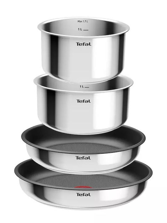 Tefal Ingenio Set de vase de gătit din oțel inoxidabil Argint 5buc