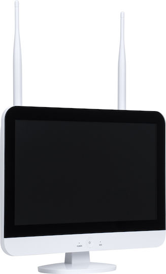 GloboStar Surveillance System 4 Cameras Wireless Cameras IP 1080p with Recorder & Monitor