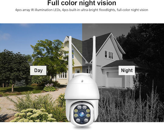 GloboStar Surveillance System 4 Cameras Wireless Cameras IP 1080p with Recorder & Monitor