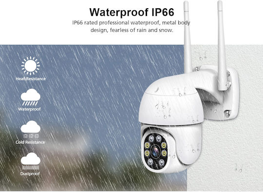GloboStar Surveillance System 4 Cameras Wireless Cameras IP 1080p with Recorder & Monitor