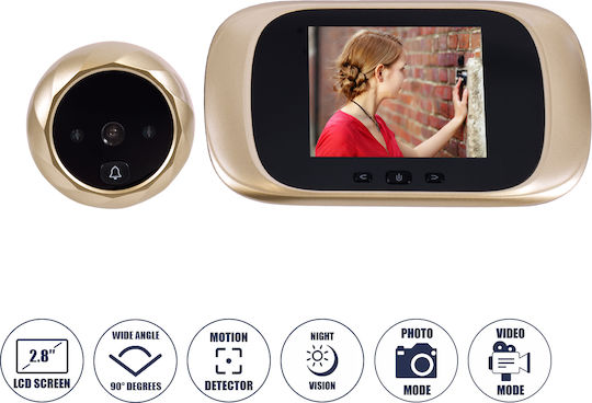 GloboStar Wireless Wi-Fi Video Intercom Set Gold Gold