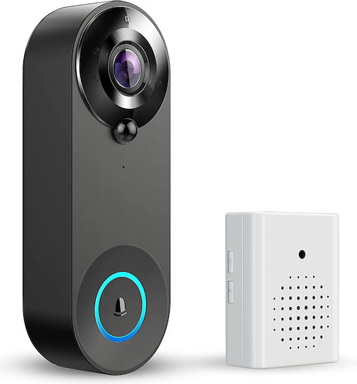 GloboStar Безжично Bell за Врата Wi-Fi 1080P Черен