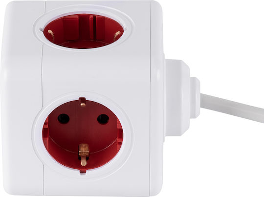 GloboStar PowerCube 5 Θέσεων με Καλώδιο 1.5m