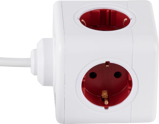 GloboStar PowerCube 5 Θέσεων με Καλώδιο 1.5m