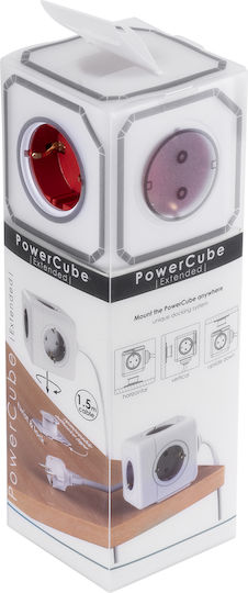 GloboStar PowerCube 5 Θέσεων με Καλώδιο 1.5m