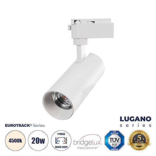 GloboStar Lugano LED Kommerzielle lineare Beleuchtung Leuchte Decke 20W Naturweiß IP20