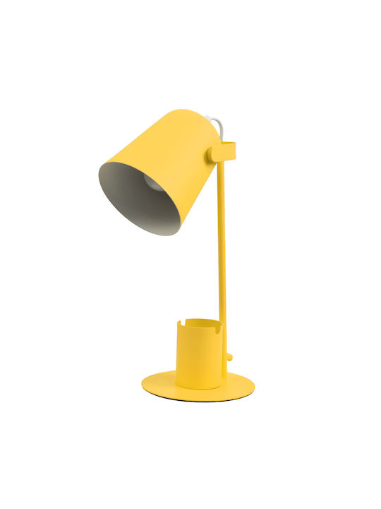 GloboStar Pencase Lumină de Birou cu Braț Flexibil pentru Soclu E27 în Culoarea Galben