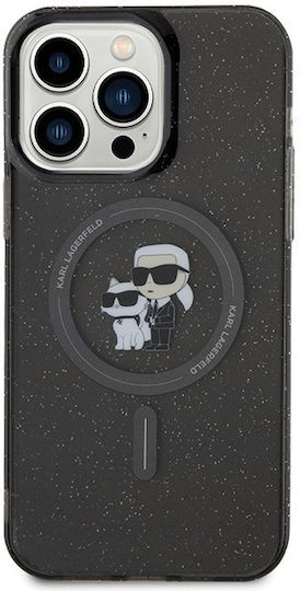 Karl Lagerfeld Karl&choupette Glitter Magsafe Back Cover Plastic Black (iPhone XR)