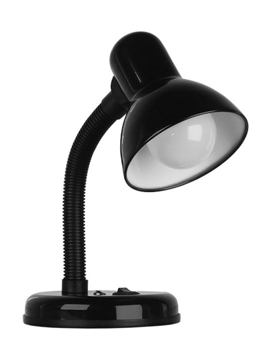 GloboStar Student Office Lamp with Flexible Arm for Socket E27 in Black Color