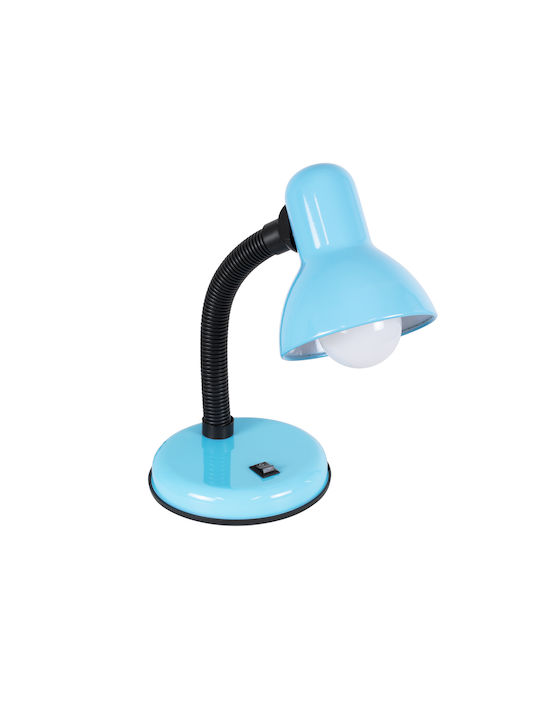 GloboStar Student Office Lamp with Flexible Arm for Socket E27 14x32cm in Blue Color