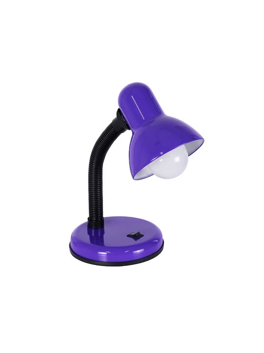 GloboStar Student Office Lamp with Flexible Arm for Socket E27 14x32cm in Purple Color