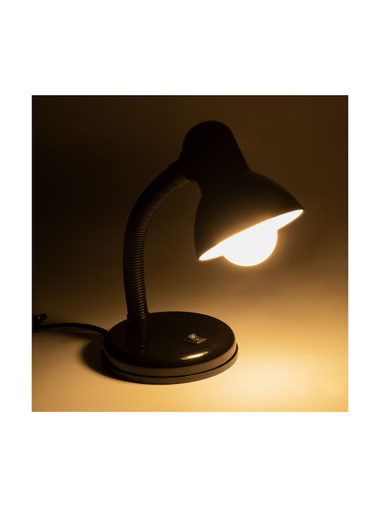 GloboStar Student Office Lamp with Flexible Arm for Socket E27 in Black Color