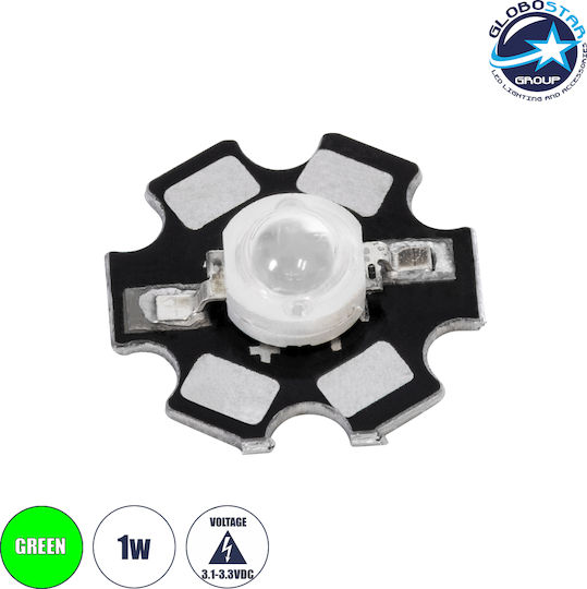 GloboStar LED Chip 3.2V 1W Πράσινο 1τμχ 73749