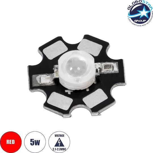 GloboStar LED Chip 2.1V 5W Κόκκινο 1τμχ 73748