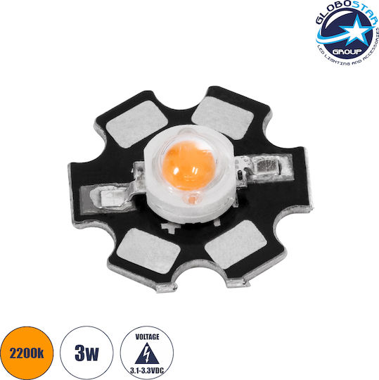 GloboStar LED 3.2 Волт 3W Топло Бяло 1 Брой 73756