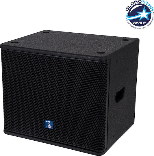 GloboStar ES110SA Active Wall Installation Speaker 600W Piece 44.5x44.5x37.5cm Black