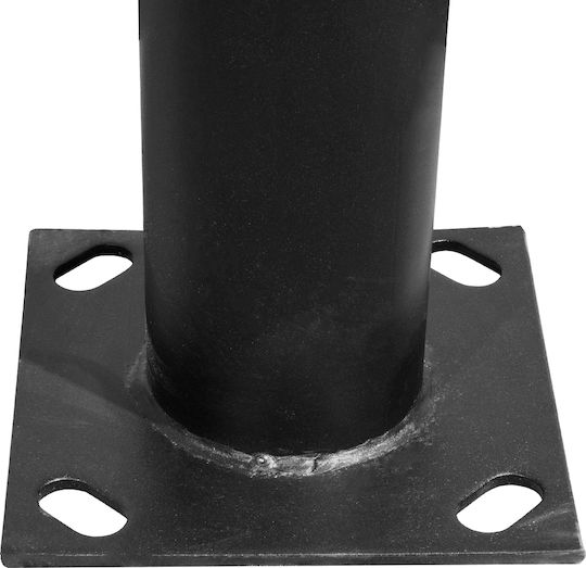 GloboStar Mounting Post for Lighting Fixtures Metallic Pole 3.5m Ø5.8cm Black Black 12111