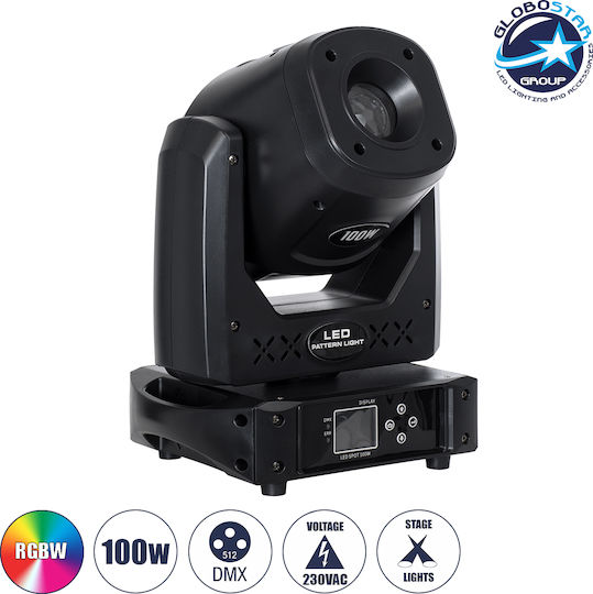 GloboStar Φωτορυθμικό Wash LED DMX με Ρομποτική Κεφαλή RGBW
