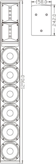 GloboStar 98027 Passive Pair PA Speakers 480W with Woofer 6" 24.2x12.9x15.8cm.