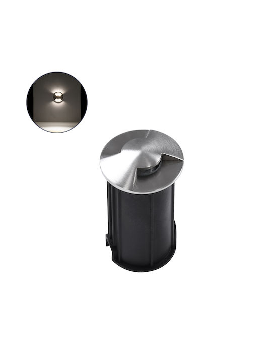 GloboStar GloboStar Außenstehlampe LED 1W mit Natürliches Weiß Licht IP68 Silber