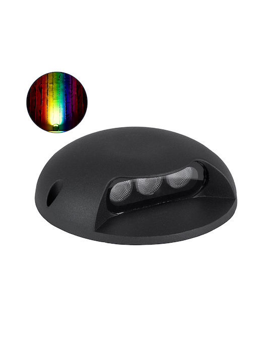 GloboStar Stepluna Outdoor Floor Lamp LED Wall Washer 6W RGB IP65 Black