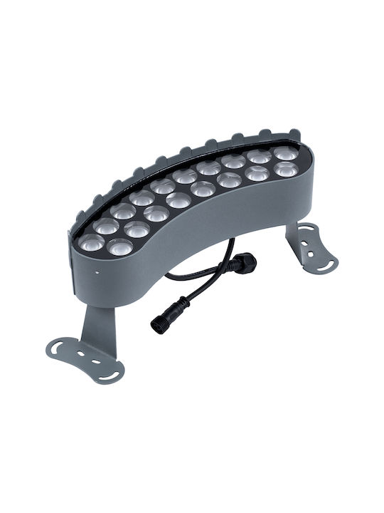 GloboStar Treelightkina Εξωτερικό Φωτιστικό LED Wall Washer 18W με Φυσικό Λευκό Φως IP65 Γκρι