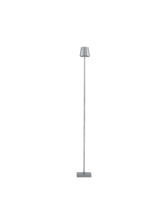 GloboStar Nega Outdoor Floor Lamp LED for Exterior Space 2.2W with Warm White Light IP44 Silver